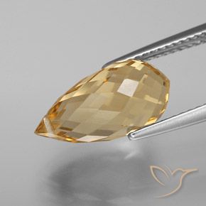 Citrine Gemstone in 14.5 x 7.4 mm Size for Sale, Citrine Stone in Golden-Orange Color