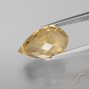 Citrine Gemstone in 13.4 x 8.2 mm Size for Sale, Citrine Stone in Golden Color
