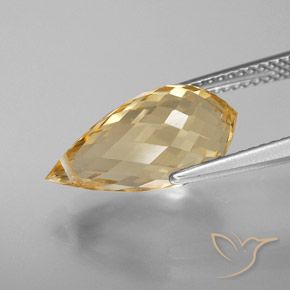 Citrine Gemstone in 15.9 x 7.9 mm Size for Sale, Citrine Stone in Golden-Orange Color