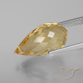 Citrine Gemstone in 15.6 x 8.2 mm Size for Sale, Citrine Stone in Golden-Orange Color