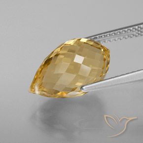Citrine Gemstone in 14.2 x 8.6 mm Size for Sale, Citrine Stone in Golden-Orange Color