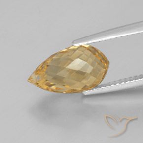 Citrine Gemstone in 13.2 x 7.4 mm Size for Sale, Citrine Stone in Golden-Orange Color