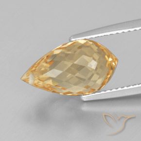 Citrine Gemstone in 14.4 x 7.9 mm Size for Sale, Citrine Stone in Yellowish Gold Color