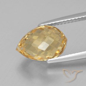 Citrine Gemstone in 12 x 8 mm (calibrated) Size for Sale, Citrine Stone in Golden Color