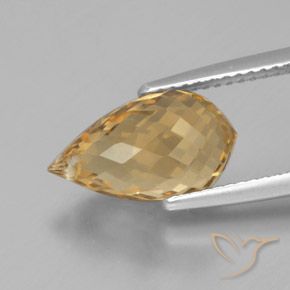 Citrine Gemstone in 13.4 x 7.7 mm Size for Sale, Citrine Stone in Golden-Orange Color