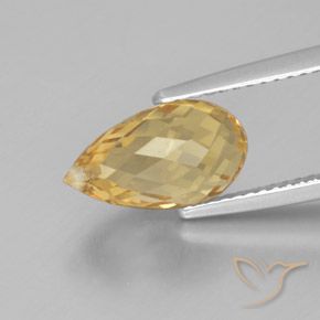 Citrine Gemstone in 12.6 x 6.9 mm Size for Sale, Citrine Stone in Golden-Orange Color