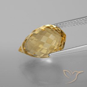 Citrine Gemstone in 14 x 9 mm (calibrated) Size for Sale, Citrine Stone in Medium-Light Gold Color