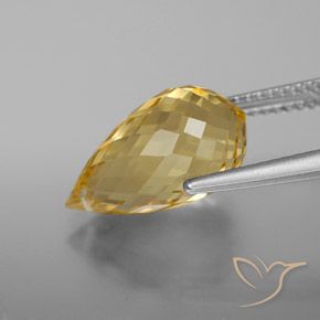 Citrine Gemstone in 14.8 x 8.2 mm Size for Sale, Citrine Stone in Light Golden Color