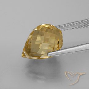 Citrine Gemstone in 12.3 x 8.8 mm Size for Sale, Citrine Stone in Golden Orange Color