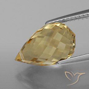 Citrine Gemstone in 12.8 x 8 mm Size for Sale, Citrine Stone in Reddish Gold Color