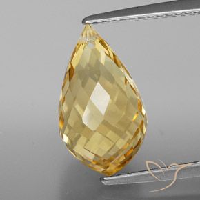 Citrino dorato taglio briolette da 4,95 ct dal Brasile, dimensione 14x8,1 mm, pietra preziosa naturale non trattati , purezza VVS-VS, Citrino Taglio briolette con foro da 1 pz, durezza Mohs di 7 adatto per gioielli da indossare ogni giorno, Pietra zodiacale Leone, Photo A