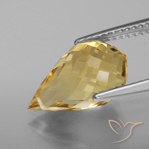 Citrine Gemstone in 13.7 x 8.1 mm Size for Sale, Citrine Stone in Golden-Orange Color