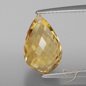 4.70ct Natural Golden Citrine, Briolette, VVS-VS