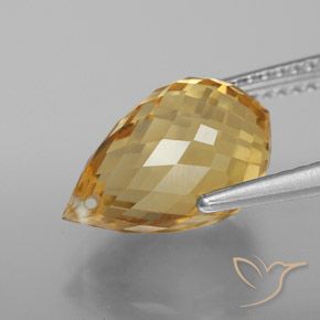 Citrine Gemstone in 12.9 x 8.1 mm Size for Sale, Citrine Stone in Golden Color