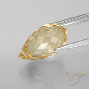 Citrine Gemstone in 13.4 x 7.5 mm Size for Sale, Citrine Stone in Golden Orange Color