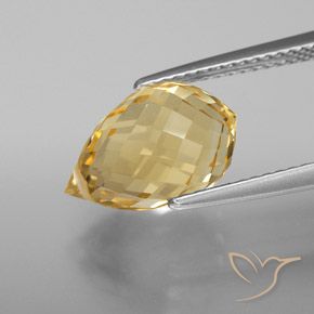 Citrine Gemstone in 12.6 x 8.2 mm Size for Sale, Citrine Stone in Golden Orange Color