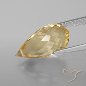 Citrine Gemstone in 14.5 x 7.4 mm Size for Sale, Citrine Stone in Light Golden Color
