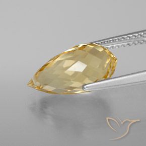 Citrine Gemstone in 13.7 x 7.1 mm Size for Sale, Citrine Stone in Golden Orange Color