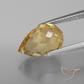 Citrine Gemstone in 12 x 8 mm (calibrated) Size for Sale, Citrine Stone in Gold Color