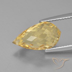 Citrine Gemstone in 15.2 x 8.4 mm Size for Sale, Citrine Stone in Gold Color