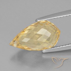 Citrine Gemstone in 15.1 x 8.2 mm Size for Sale, Citrine Stone in Medium Gold Color