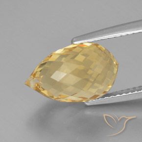 Citrine Gemstone in 13.4 x 8.2 mm Size for Sale, Citrine Stone in Bright Gold Color
