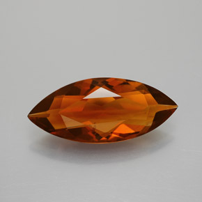 2.75 ct Orange Citrine Gemstone, Citrine Gem in Marquise Facet Shape for Sale.