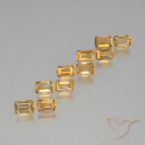 Dorado naranja Citrina Gema - 0.5ct Forma octagonal (ID: 370864)