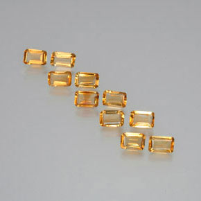 4.21 ct Yellow Citrine Stone, Natural Citrine in Octagon Facet Shape for Sale