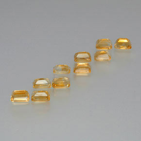Citrine Gemstones in 6 x 4 mm (calibrated) Size for Sale, Citrine Stones in Medium-Light Orange-Gold Color