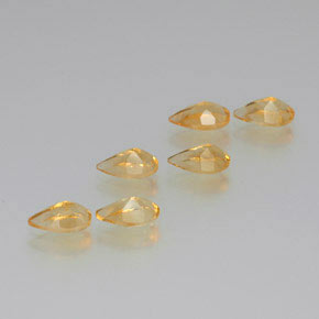Citrine Gemstones in 8 x 5 mm (calibrated) Size for Sale, Citrine Stones in Golden Color