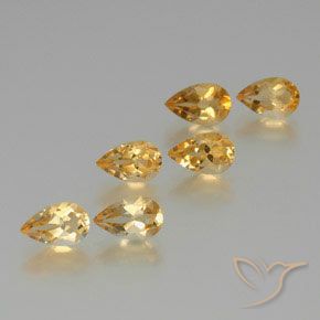 5.03ctw Natural Golden Citrine, Pear Shape, VS