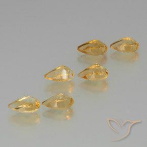 Citrine Gemstones in 8 x 5 mm (calibrated) Size for Sale, Citrine Stones in Golden Color