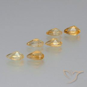 Citrine Gemstones in 8 x 5 mm (calibrated) Size for Sale, Citrine Stones in Golden Color