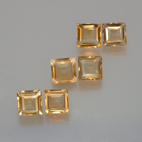Marrone dorato Citrino Gem - 1ct Taglio quadrato (ID: 371505)