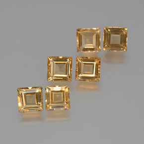 Golden Citrin Edelstein - 1.1ct Carréschliff / Quadrat (ID: 371506)
