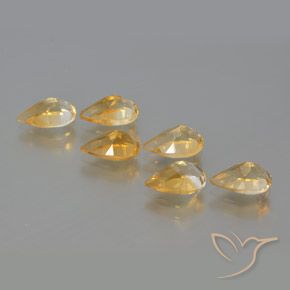 Citrine Gemstones in 8 x 5 mm (calibrated) Size for Sale, Citrine Stones in Orange-Gold Color