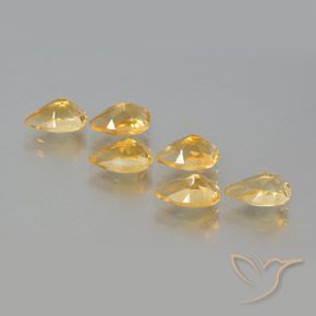 Citrine Gemstones in 8 x 5 mm (calibrated) Size for Sale, Citrine Stones in Orange-Gold Color