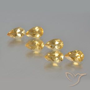 5.02ctw Natural Medium Gold Citrine, Pear Shape, VS