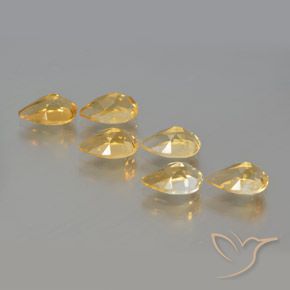 Citrine Gemstones in 8 x 5 mm (calibrated) Size for Sale, Citrine Stones in Medium Gold Color