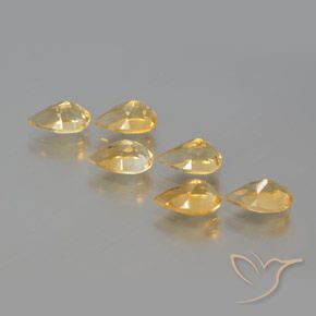 Citrine Gemstones in 8 x 5 mm (calibrated) Size for Sale, Citrine Stones in Gold Color