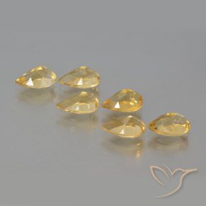 Citrine Gemstones in 7.9 x 5.2 mm Size for Sale, Citrine Stones in Golden Color