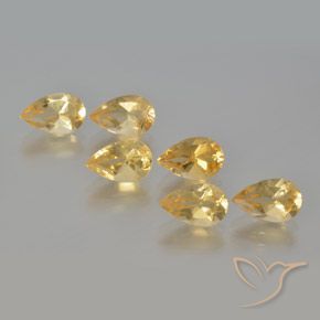5.02ctw Natural Gold Citrine, Pear Shape, VS
