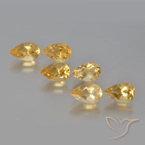 5.18ctw Natural Golden Citrine, Pear Shape, VS