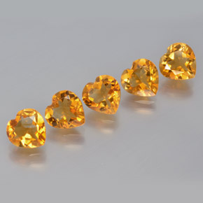 Oro Citrino Gem - 1.1ct Cuore sfaccettato (ID: 371625)
