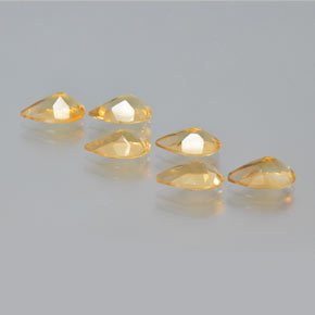 Citrine Gemstones in 8 x 5 mm (calibrated) Size for Sale, Citrine Stones in Yellowish Gold Color