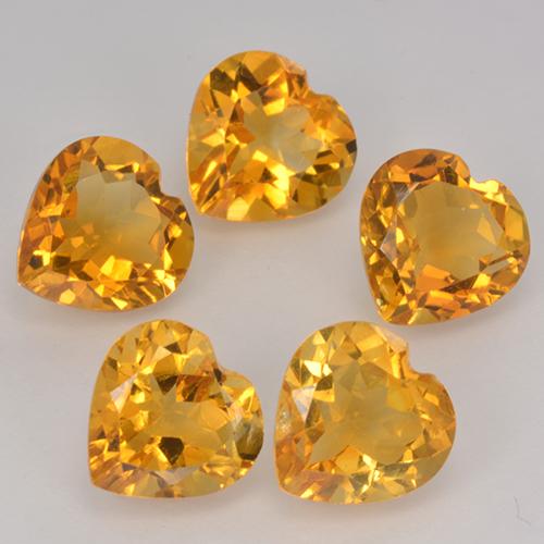1.1ct Heart Facet Yellow Golden Citrine for sale thumb image of 1.1ct Heart Facet Yellow Golden Citrine (ID: 371749)