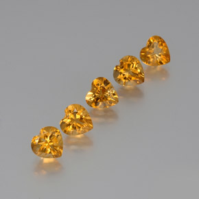Золотой Цитрин Камень - 1.1ct Фасетная огранка формы Сердце (ID: 371791)