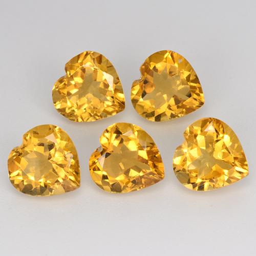 5.4ct Heart Facet Yellow Golden Citrine for sale thumb image of 5.4ct Heart Facet Yellow Golden Citrine (ID: 371796)