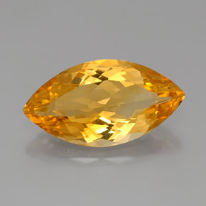 9.00 ct Yellow Citrine Gemstone, Citrine Gem in Marquise Facet Shape for Sale.
